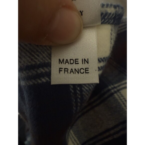 Lacoste Shirt Men 40 Regular Fit Blue Brown Plaid Flannel Cabin Country - Picture 9 of 9